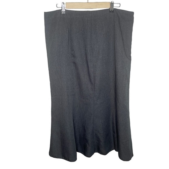 Amaranto Charcoal Gray Neutral Midi Length Work Career Skirt Plus Size 18 - Picture 1 of 10